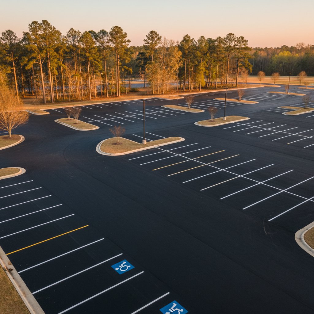 Parking Lot Striping Installation in Columbia, SC